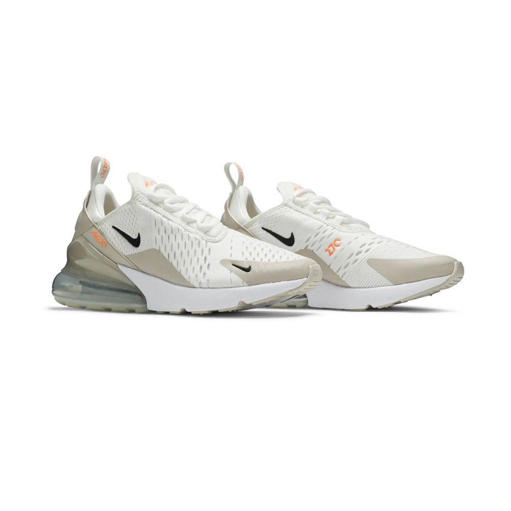 Nike Women’s Air Max 270 in White, Black, Desert Sand